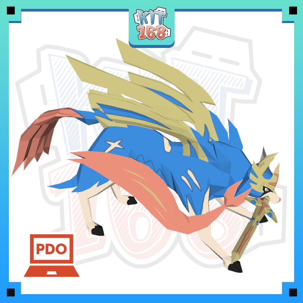 Mô hình giấy Anime Game Pokemon Zacian