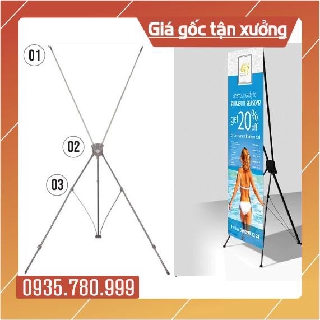 Khung standee 60x160cm treo banner chữ X cường lực