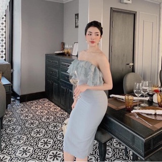Đầm trễ vai dự tiệc