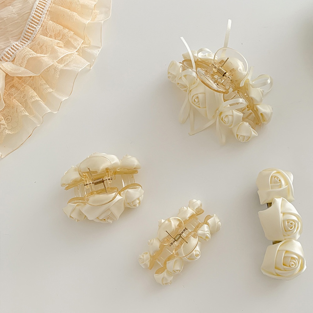 1 Kẹp Tóc Ba Chiều Họa Tiết Hoa Hồng Đơn Giản Cổ Điển Cho Nữ