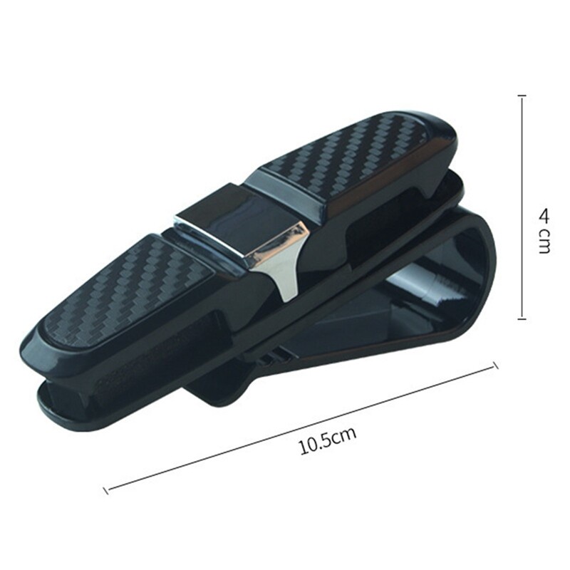 Kẹp giữ kính râm đa năng gắn tấm che nắng xe hơi vân carbon - kẹp xoay 360 độ