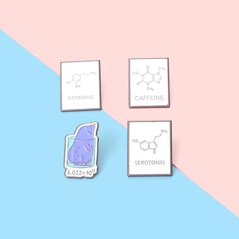 Huy hiệu cài áo QIHE JEWELRY hình cấu trúc phân tử độc đáo