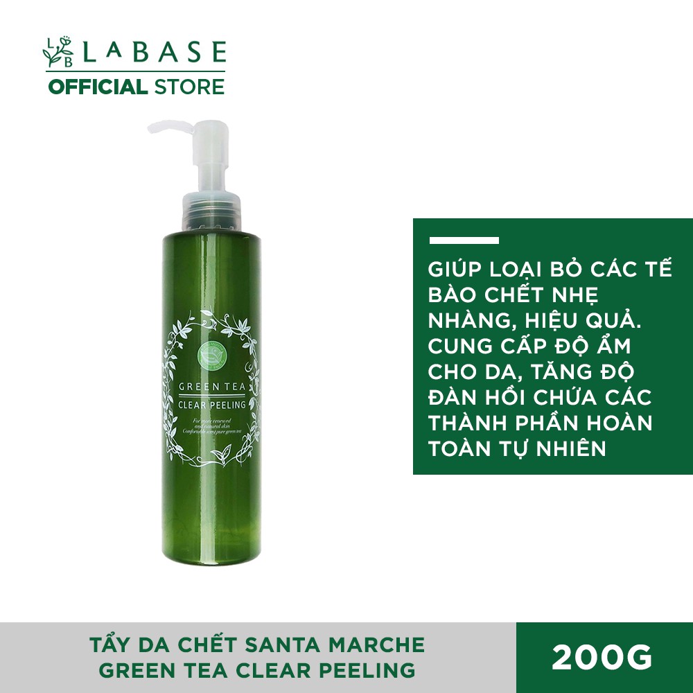 Gel Tẩy da chết trà xanh Santa Marche Green Tea Clear Peeling 200g | BigBuy360 - bigbuy360.vn