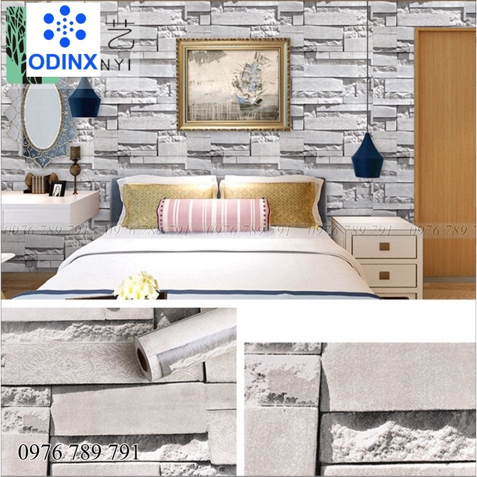 Giấy Dán Tường Phòng Ngủ 10m Có Keo Sẵn Trơn Nhám Đẹp Giá Rẻ ODINX