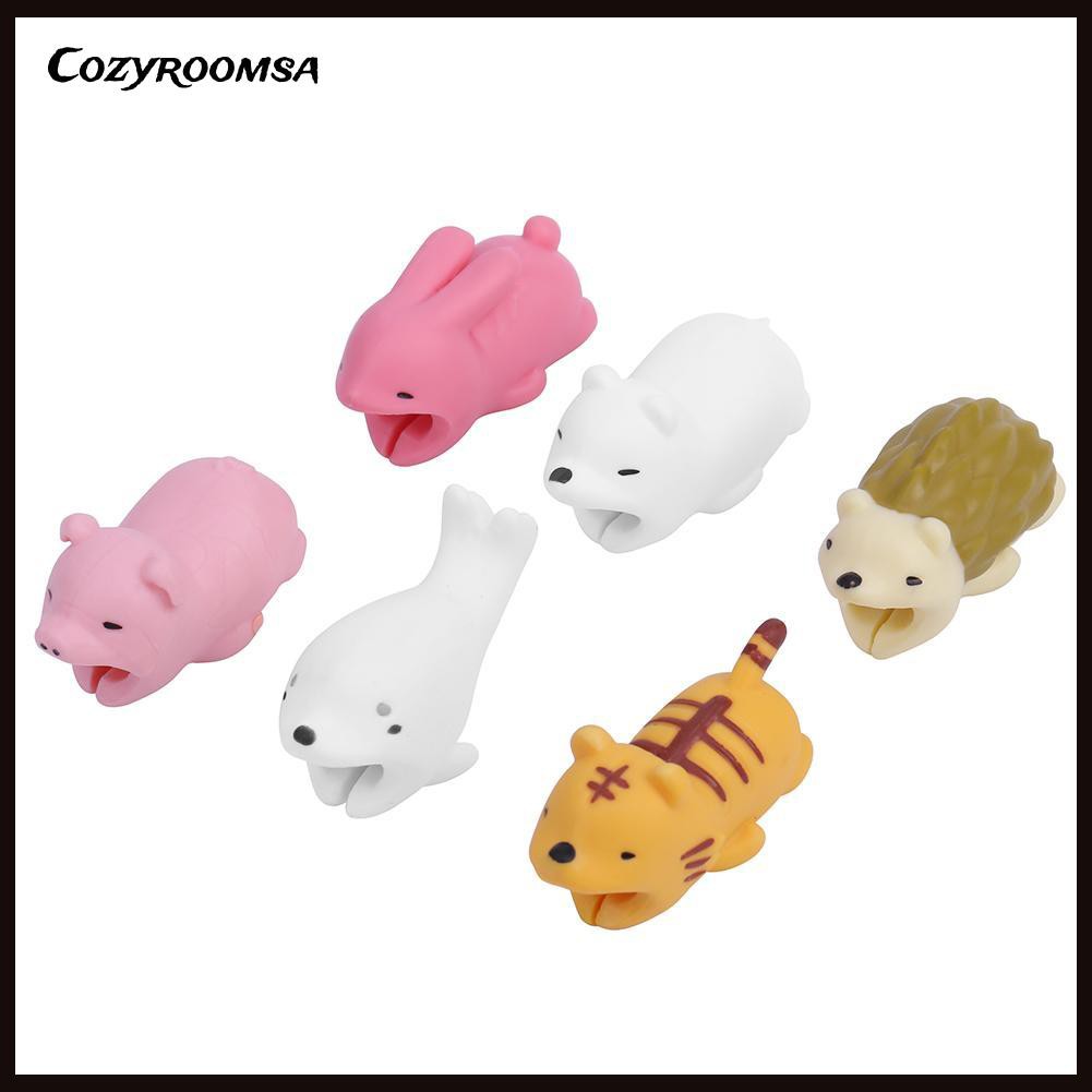 Phụ Kiện Bảo Vệ Đầu Dây Cáp Hình Động Vật Dễ Thương Tiện Dụng