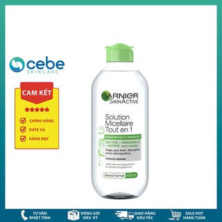 Nước tẩy trang da dầu Garnier SkinActive Solution Micellaire Tout en 1 (400mL)