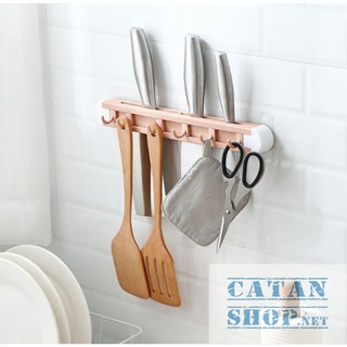 ❤️FREESHIP❤️ Giá kệ để dao kéo dán tường Kèm 6 móc treo đồ phòng bếp không cần khoan tường.  GD315-GacDaoLM