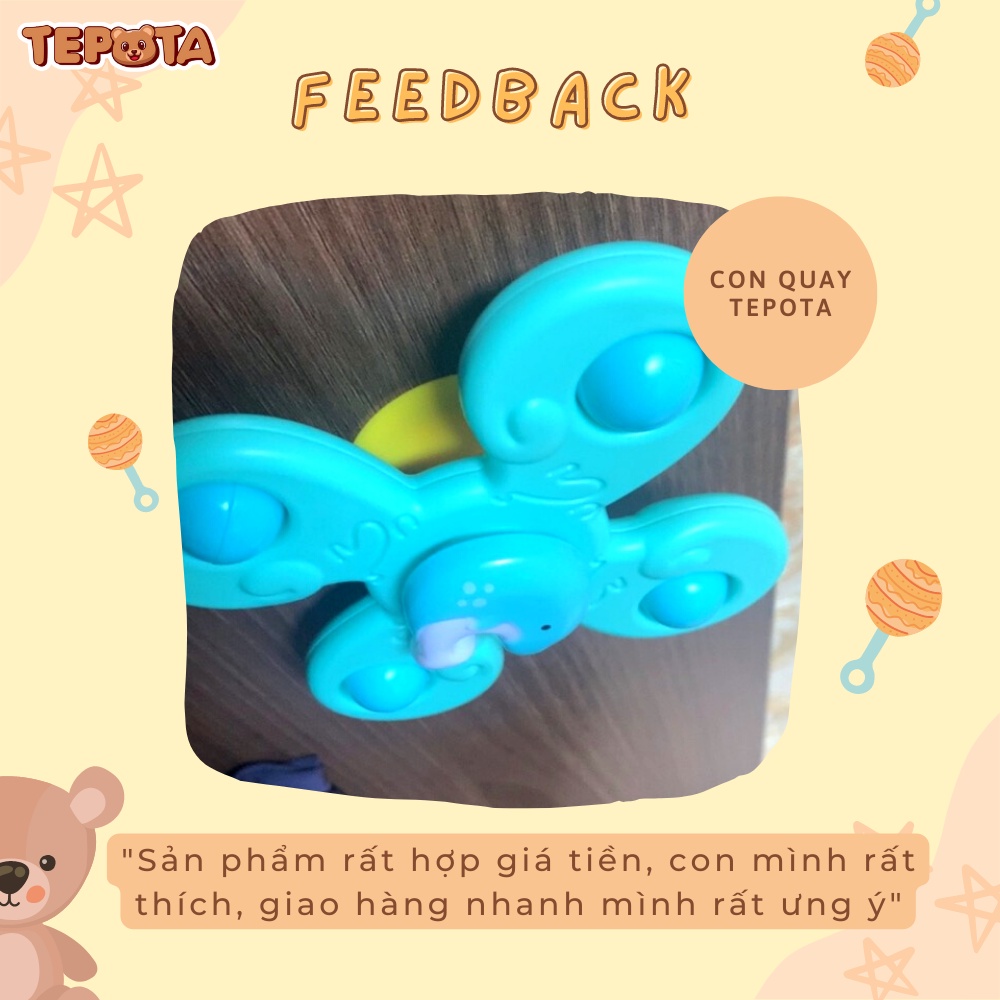 Đồ Chơi Con Quay Spinner Có Cốc Hút Dính Tường Cho Bé Dễ Thương Chất Liệu Nhựa ABS An Toàn Loại 2-3-4 Cánh CQ01