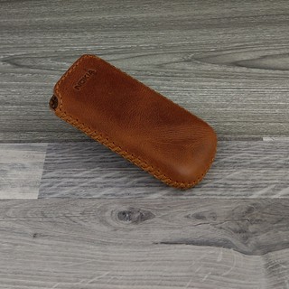Bao Da Rút Nokia 6700 / 6500c Da Bò Sáp nâu bò