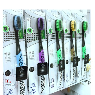 [5 CÁI] Bàn Chải Đánh Răng Than Tre Hoạt Tính Kháng Khuẩn Hàn Quốc