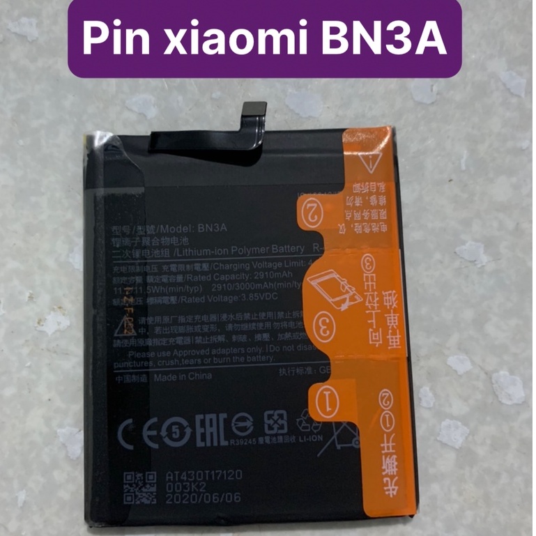 pin xiaomi Redmi Go / pin BN3A / pin zin 3000mAh