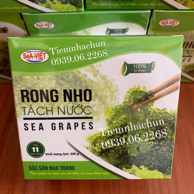 Rong nho tách nước SeA VIỆT hộp 220g (11 gói x 20g) - Đặc sản biển Nha Trang