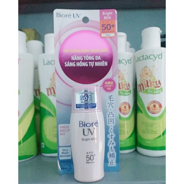 Sữa chống nắng 30ml biore uv sáng hồng mịn màng chính hạng