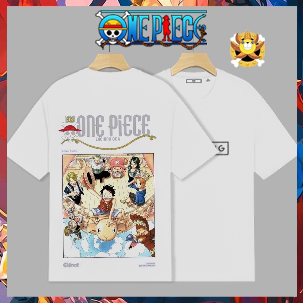 Áo thun, áo phông tay lỡ form rộng anime hoạt hình one piece