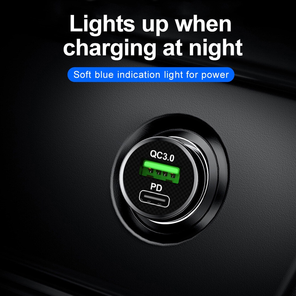 [⚡️FLASH SALE] Tẩu sạc ô tô 2 cổng usb làm bằng kim loại sơn tĩnh điện phủ ABS có màn led báo điện áp | Sạc điện thoại t