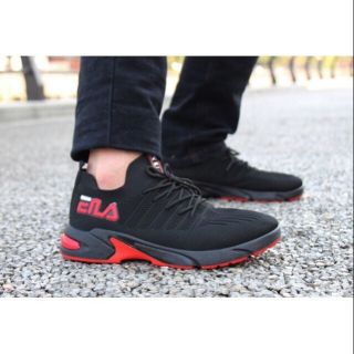 Giày nam thể thao sneakers FILA đen đế đỏ (Full Bux -Hàng Cao Cấp -Giá Rẻ -Đẹp -Trợ Giá Ship)
