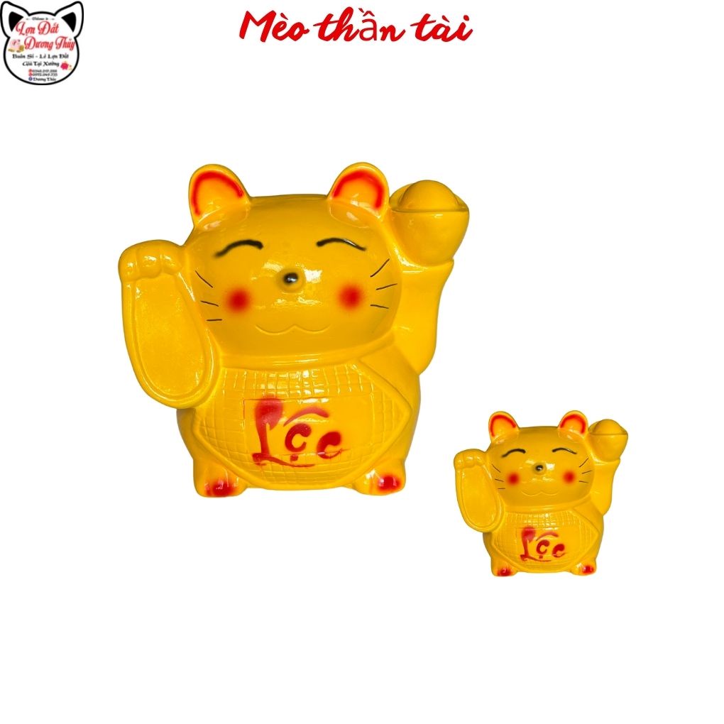 Mèo thần tài tài lộc may mắn  - Xưởng Decor Thuỷ Chi