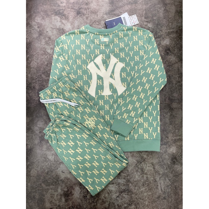 (HÀNG XUẤT XỊN) Set bộ xanh 1921 M//L//B N//Y MONOGRAM SWEATSHIRT &amp; PANTS IN MINT GREEN Made in V//N full-tag-code