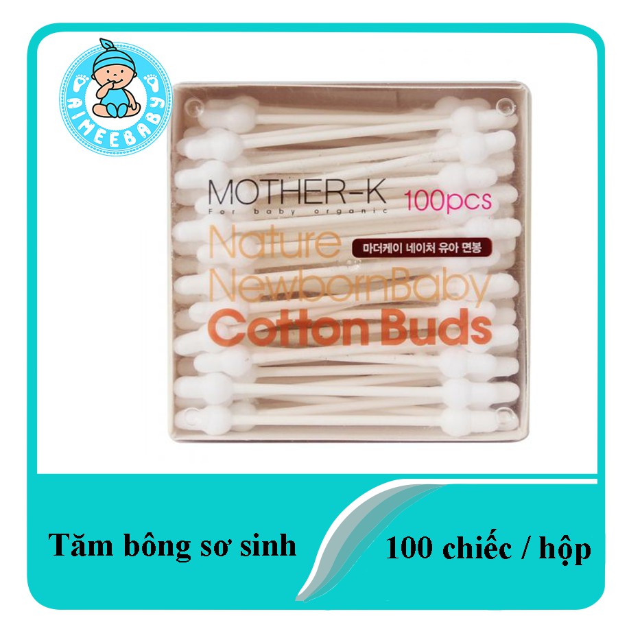 Tăm bông sơ sinh Mother-K Hàn Quốc (100c) KM13040