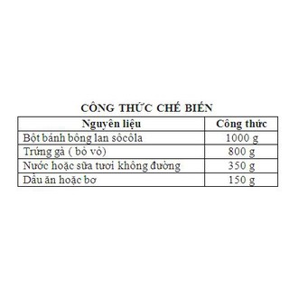 Bột Bánh Bông Lan Ổ Sôcôla
