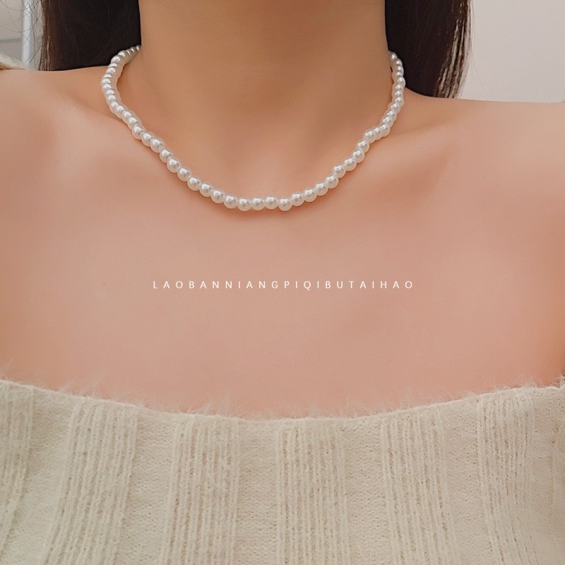 Vòng cổ Ngọc Trai Phong Cách Hàn Quốc Thời Trang Cao Cấp