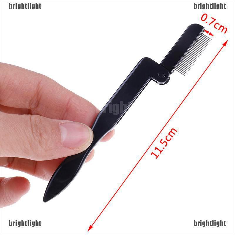 (Hàng Mới Về) Cọ Chải Lông Mi Bằng Kim Loại Có Thể Gấp Gọn Tiện Lợi