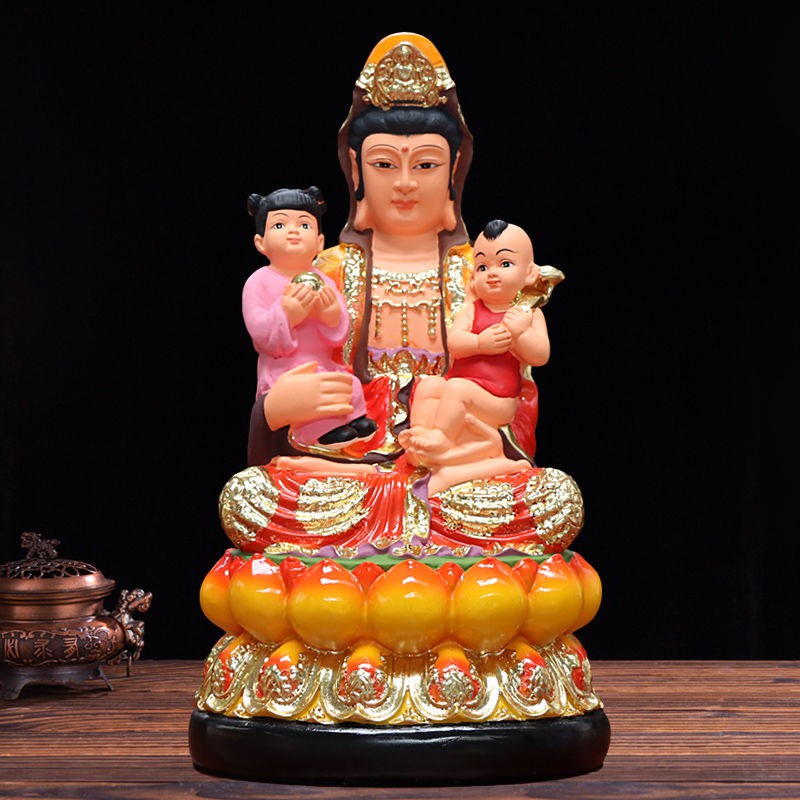 ◙✆◎Tượng Phật Bà Quan Âm để gửi con cầu sinh và mẹ cúng dường làm đồ trang trí gia đình Quán Thế Bồ tát phải đ