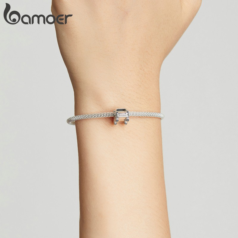 Hạt xỏ trang sức Bamoer BSC531 bằng bạc 925 hình chiếc xe tải thời trang thích hợp làm vòng tay DIY