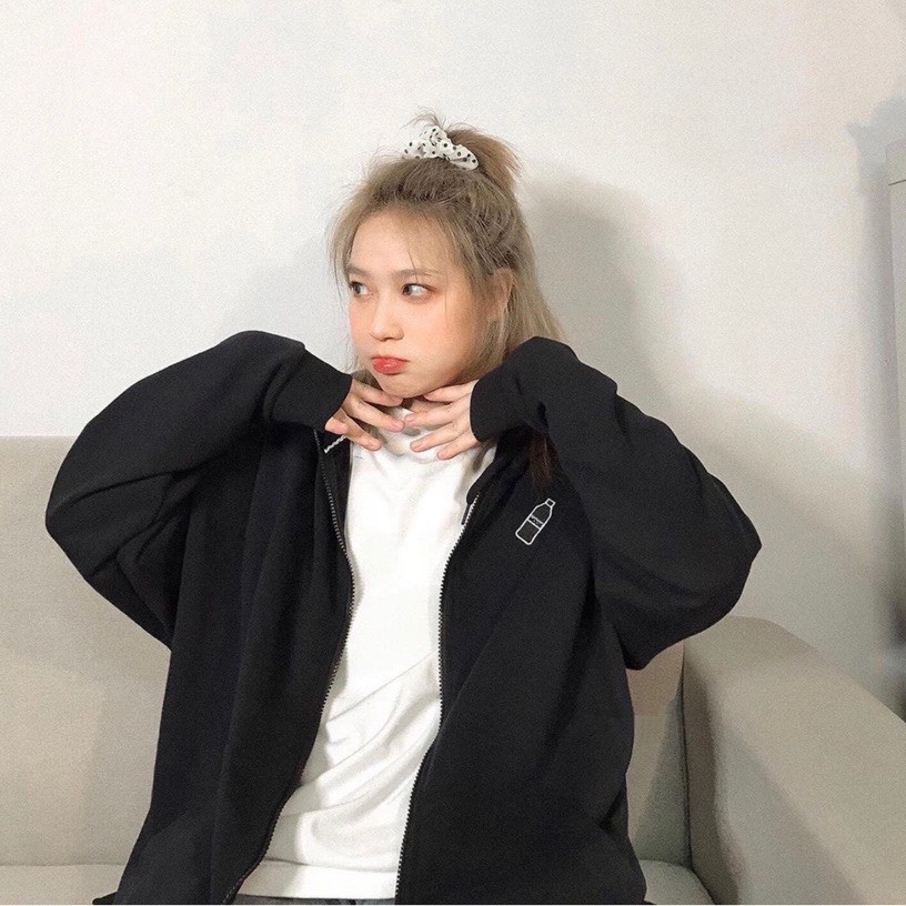 Áo Khoác Hoodie Nỉ Bông CHAI NƯỚC xẻ tàNam nữ unisex/FREESHIP