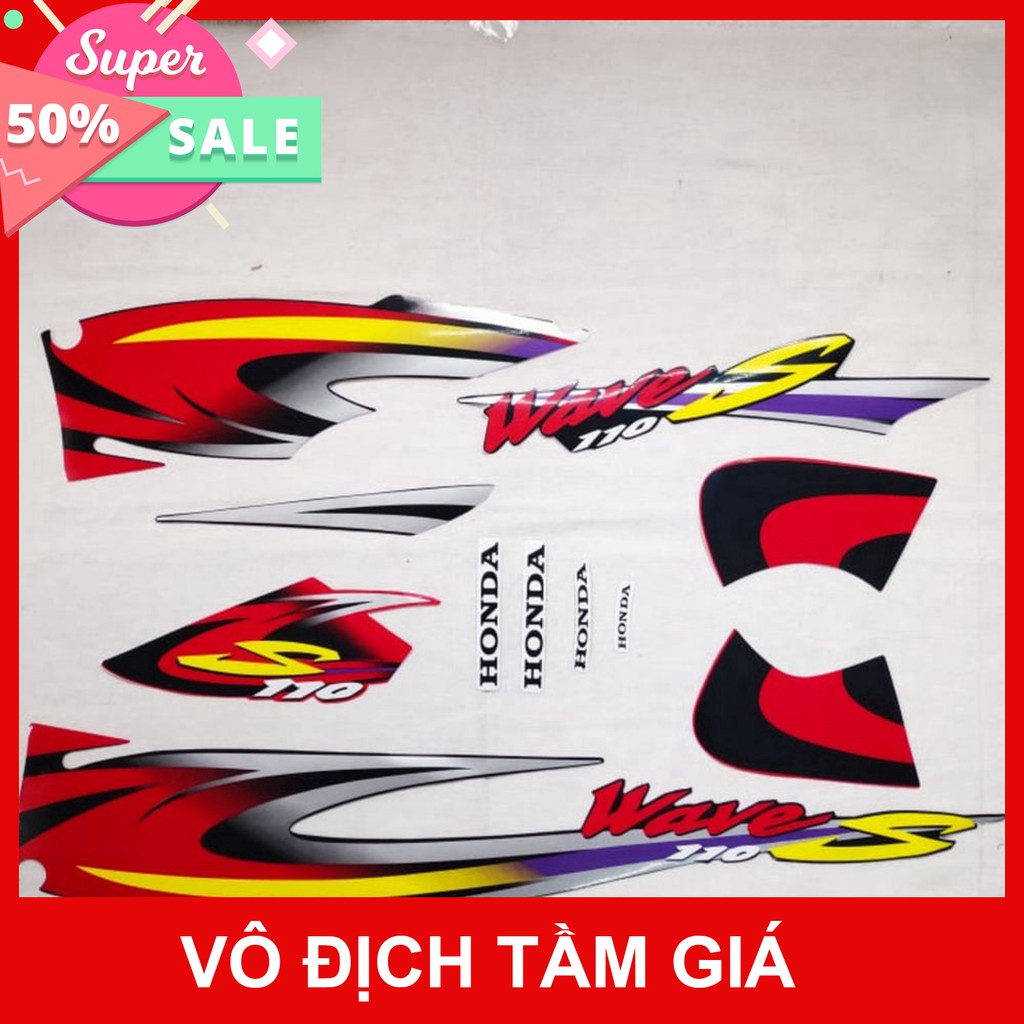 [GIÁ GỐC]  NGUYÊN BỘ TEM 3 LỚP WAVE S 110 MẪU CŨ ZIN LOẠI 1 CỰC ĐẸP