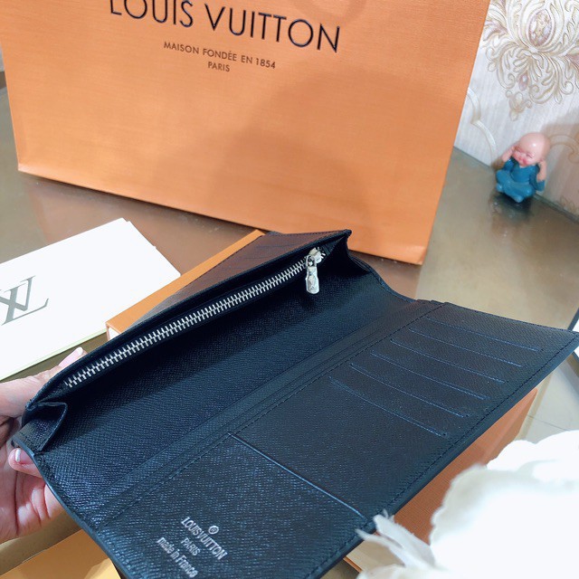 [Ảnh thật] VÍ LV SUPER VIP‼️fullbox, card, túi vải hãng hoa mono khóa kéo LOUIS VUITTON nam nữ dùng được