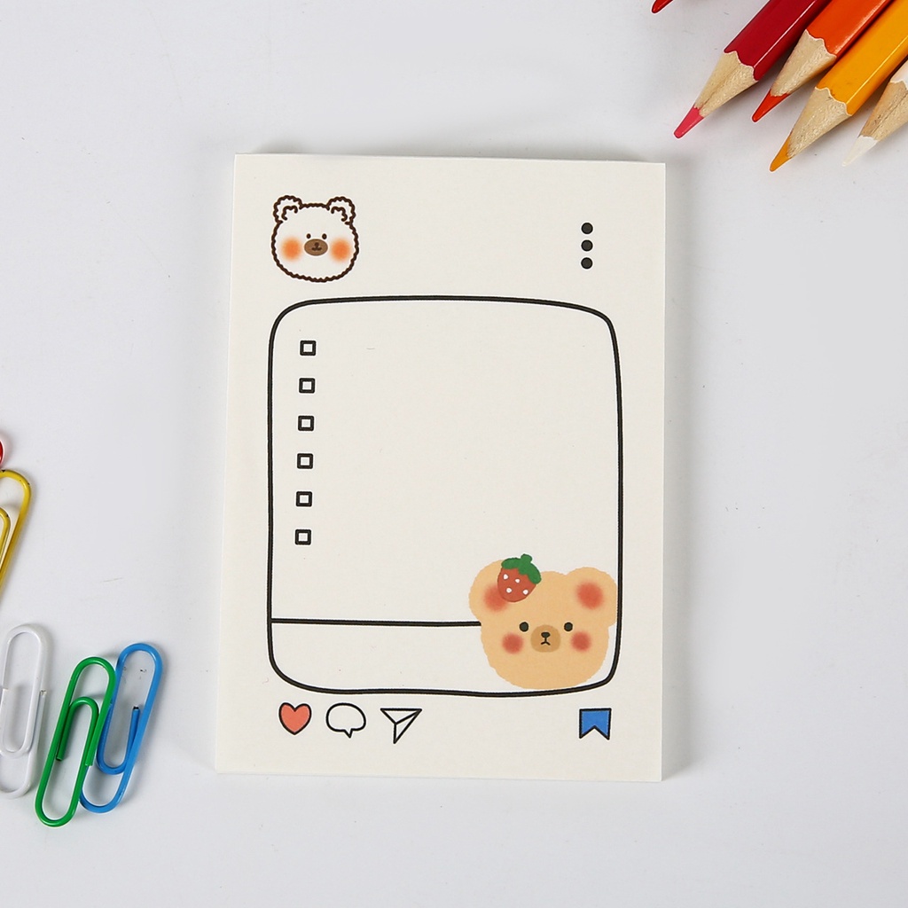Giấy note cute ghi chú nhớ trang vintage anime nhiều hình dễ thương