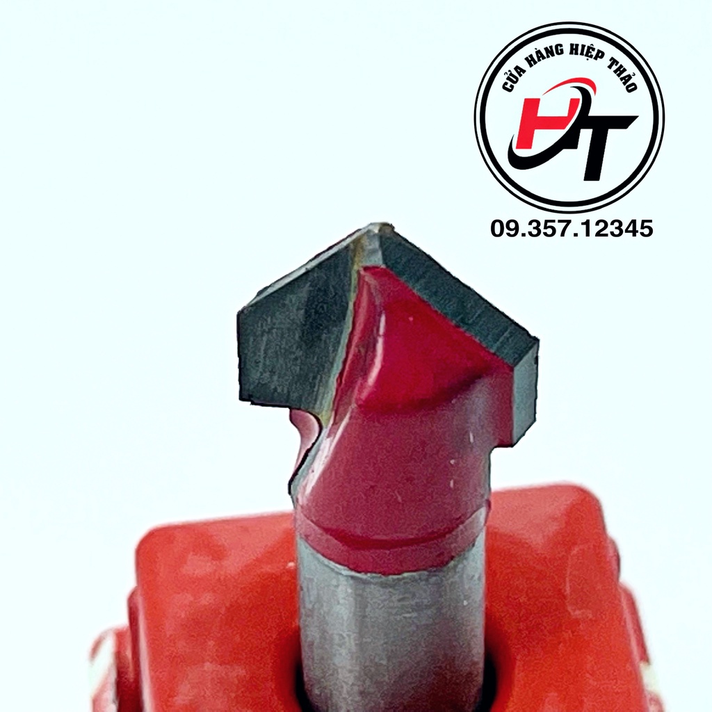 Mũi soi gỗ chữ V mũi phay alu 45 độ cốt 6.35mm lắp máy phay cầm tay MSV-DO-TQ