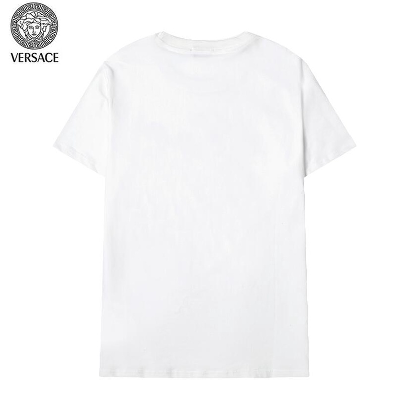 Áo Thun Tay Ngắn Chất Liệu Cotton Thêu Họa Tiết Versace Thời Trang Unisex