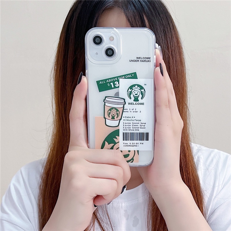 Ốp Điện Thoại Dẻo Họa Tiết Hoạt Hình Starbucks Cho OPPO A36 A76 A96 Realme C21Y C25Y C31 C35 C20 C11 C12 C25 C15 Narzo 50A 50i 8 4G Pro 8i 9i
