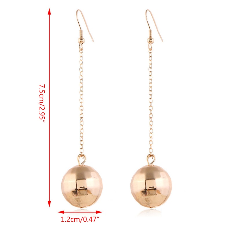 Bông tai hợp kim mạ bạc hình quả cầu disco độc đáo thời trang