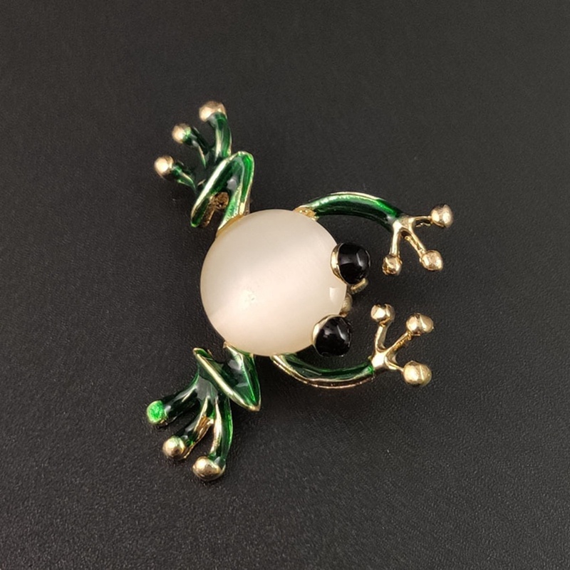 Ghim Cài Áo Hình Con Ếch Đính Ngọc Trai Nhân Tạo Thời Trang
