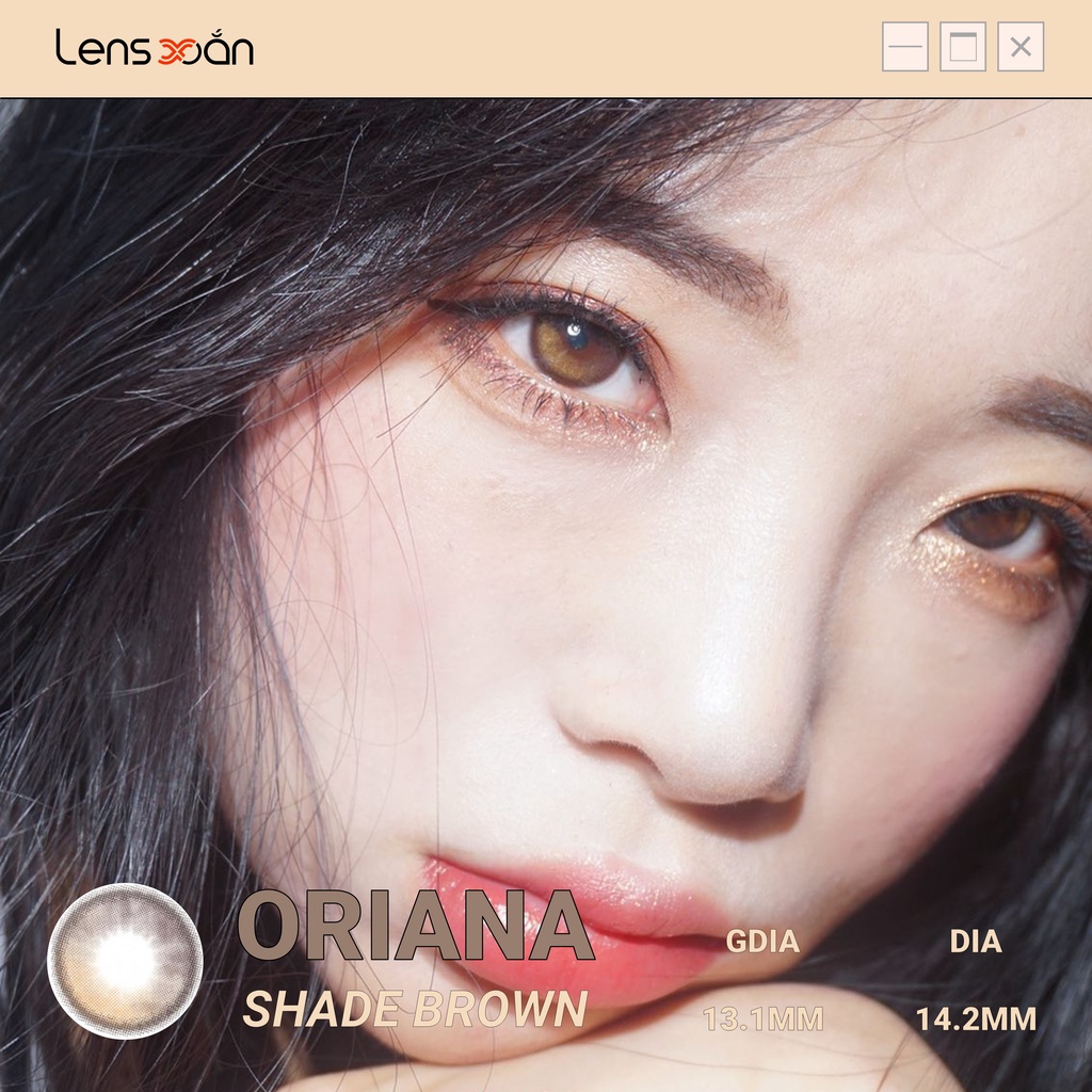 KÍNH ÁP TRÒNG ORIANA SHADE BROWN CỦA ISHA : Lens nâu tạo highlight phủ bóng cho mắt | Lens Xoắn