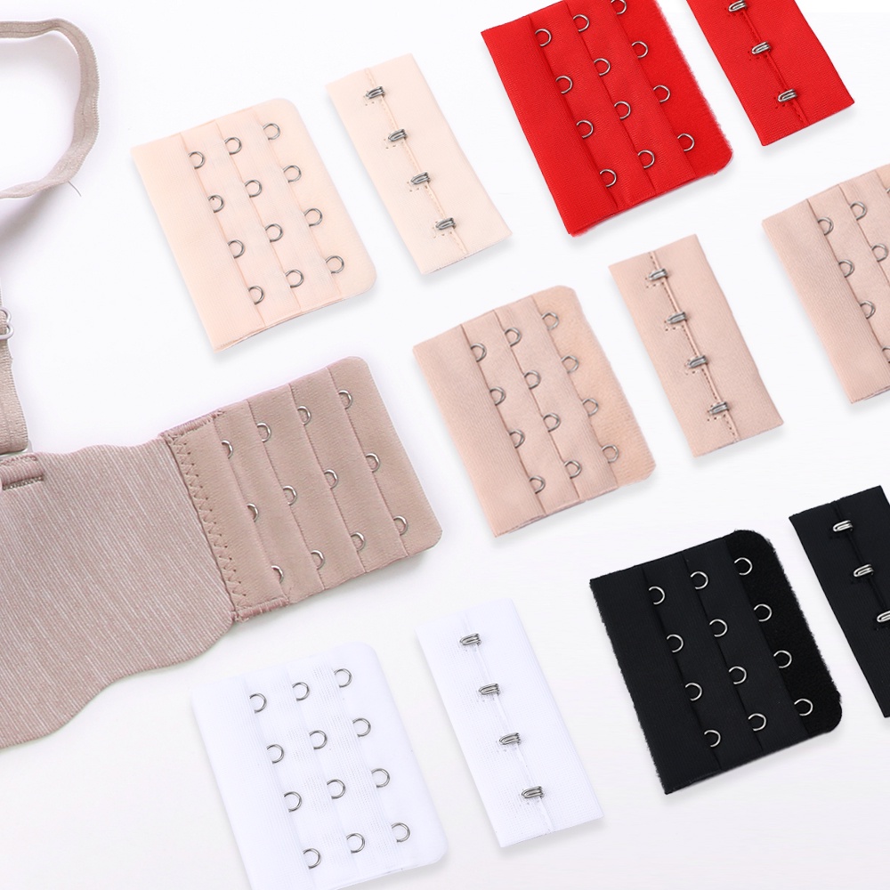 Dây Đai Mở Rộng Áo Ngực 3 Hàng 4 Khóa Co Giãn Chất Lượng Cao Có Thể Điều Chỉnh Màu Sắc Cho Nữ