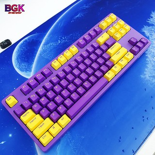 Bộ Keycap 104 PBT Tím Vàng Cực Đẹp ( 104 nút, PBT Double Shot, OEM Profile )