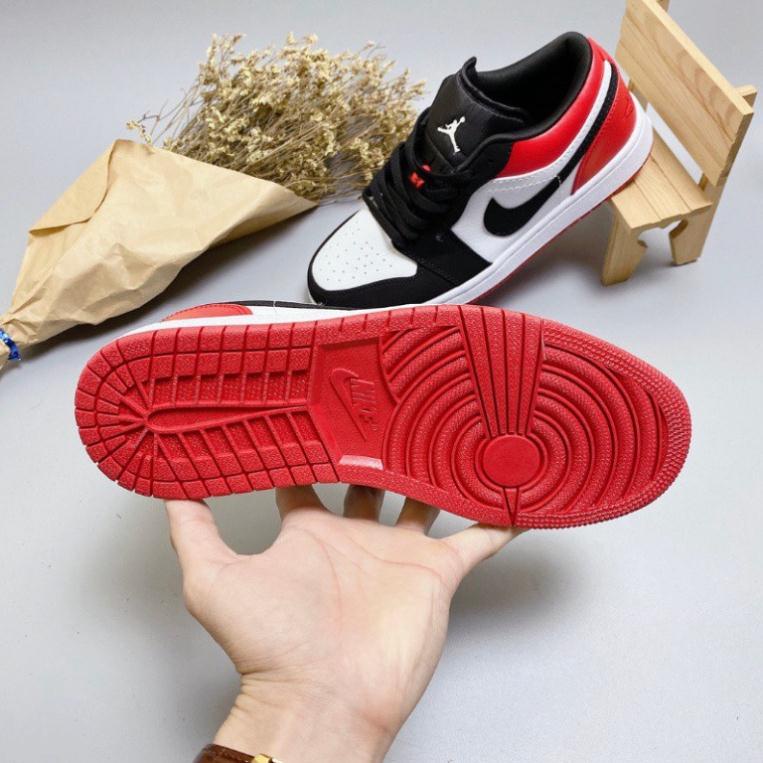 Giày JD Cổ Thấp, Giày Sneaker Jodan 1 Thấp Cổ Đỏ Đen, Mới Nhất, Hót Nhất - hàng chuẩn Full Box Bill