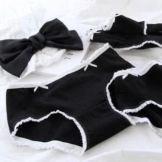 Quần lót cotton nhật kháng khuẩn cao cấp nâng mông màu đen sexy DOLLY SECRET QL011