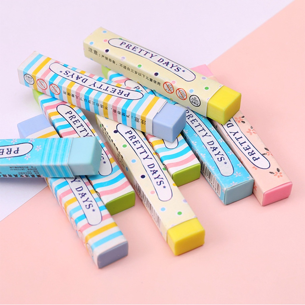 Gôm Tẩy Cao Su Màu Kẹo Không Bụi Dễ Thương Cho Học Sinh
