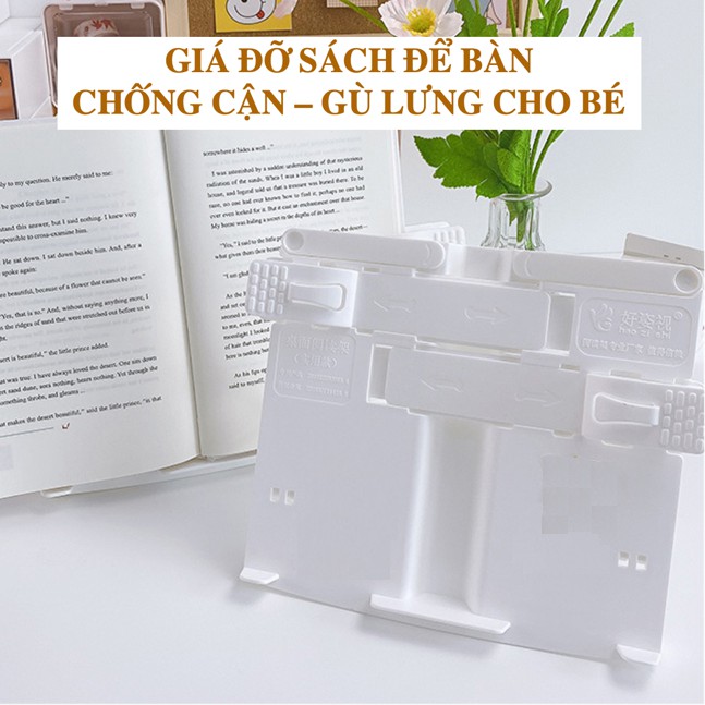 Dụng Cụ Học Tập Giá Đỡ Sách Kẹp Sách Để Bàn Cho Bé Trai Bé Gái Chống Cận Gù Lưng Giá Đỡ Điện Thoại IPad IPhone Tuỳ Chỉnh