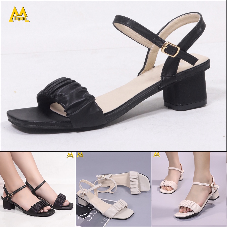 Giày sandal nữ 3cm quai mảnh TIMAN TD16 êm chân thoải mái tôn dáng bảo hành 1 năm