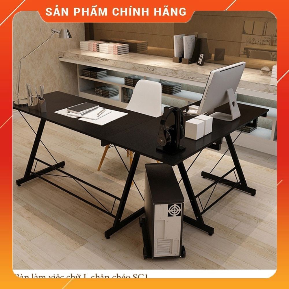 Bàn Làm Việc Chữ L Kore Sport Nhâp Khẩu Hàn Quốc, Chất Liệu Gỗ Công Nghiệp Chống Xước, Làm Việc Thoải Mái Tiện Nghi