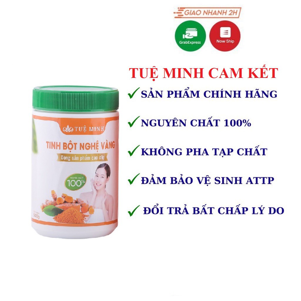 Tinh bột nghệ vàng nguyên chất Tuệ Minh lọ 100gram