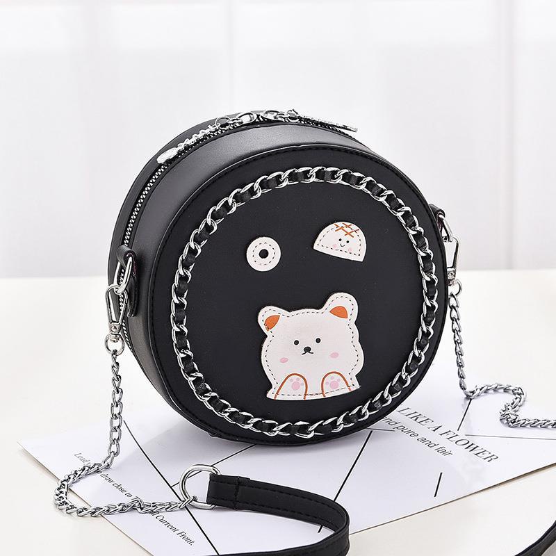 Túi Tròn Nhỏ Đeo Chéo Khâu Tinh Tế Phong Cách Mới Cho Nữ