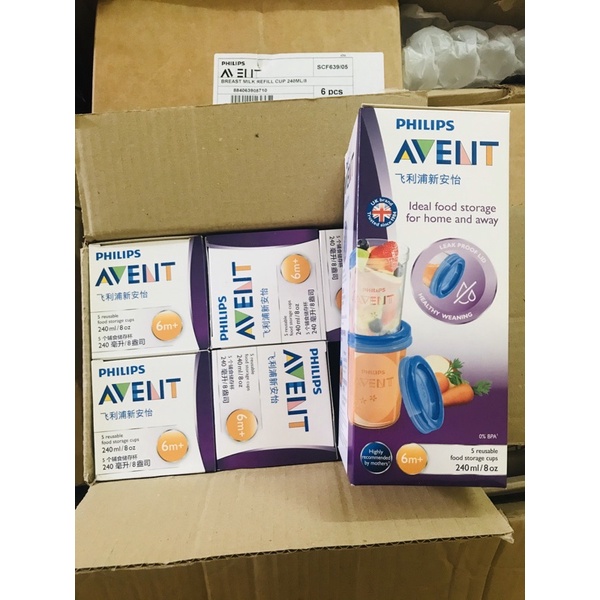 Cốc trữ sữa Avent 180ml, 240ml