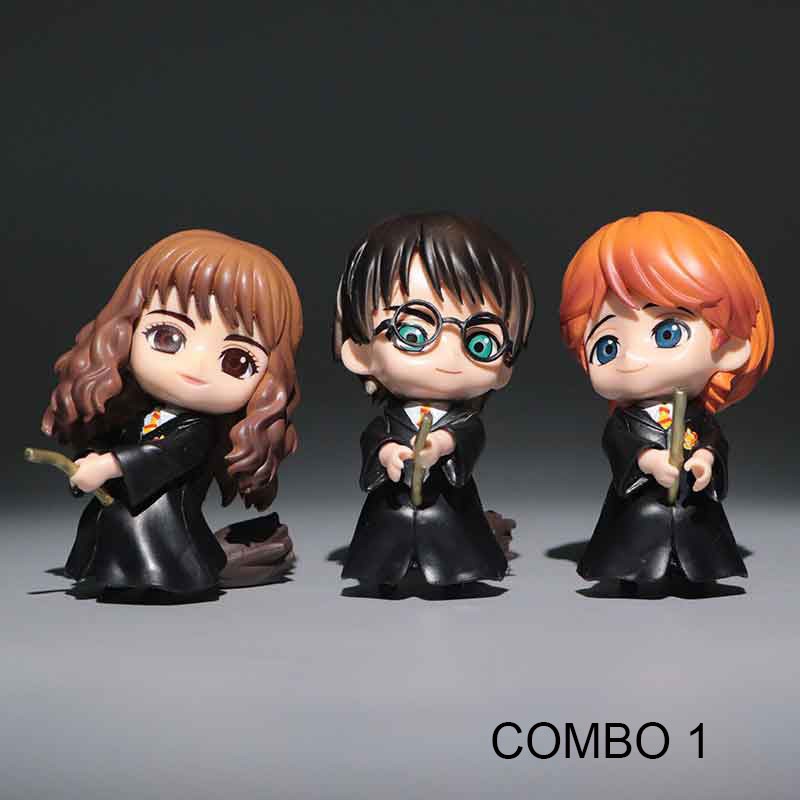 Combo 3 Mô hình chibi Figure Harry Potter - Ron - Hermione
